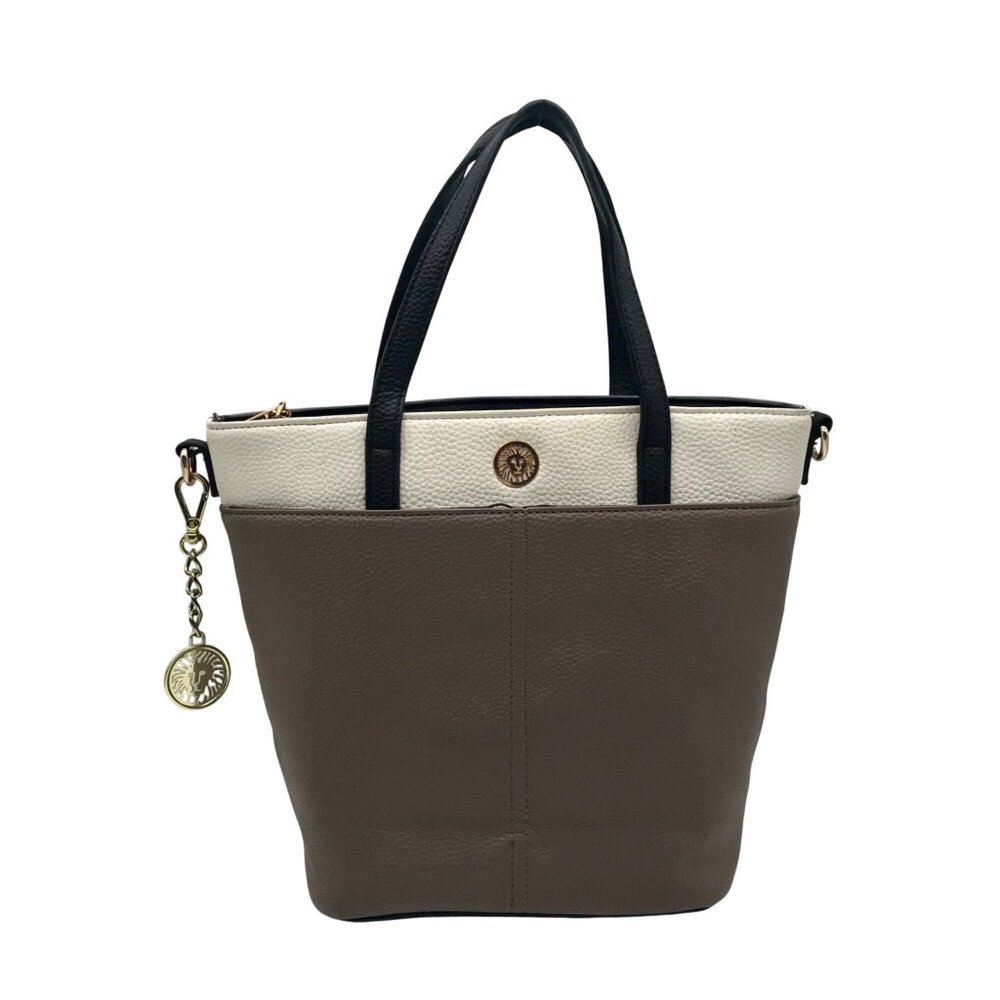 Anne Klein Tan Color Block Shoulder Bag